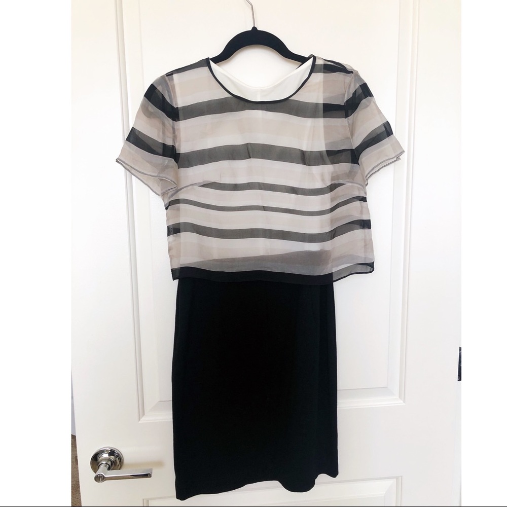 Two pieces dress (sheer top)